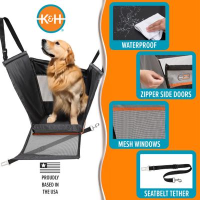 Show full view: K&H Pet Products Buckle n' Go Dog & Cat Car Seat, Gray, Large slide 5 of 12