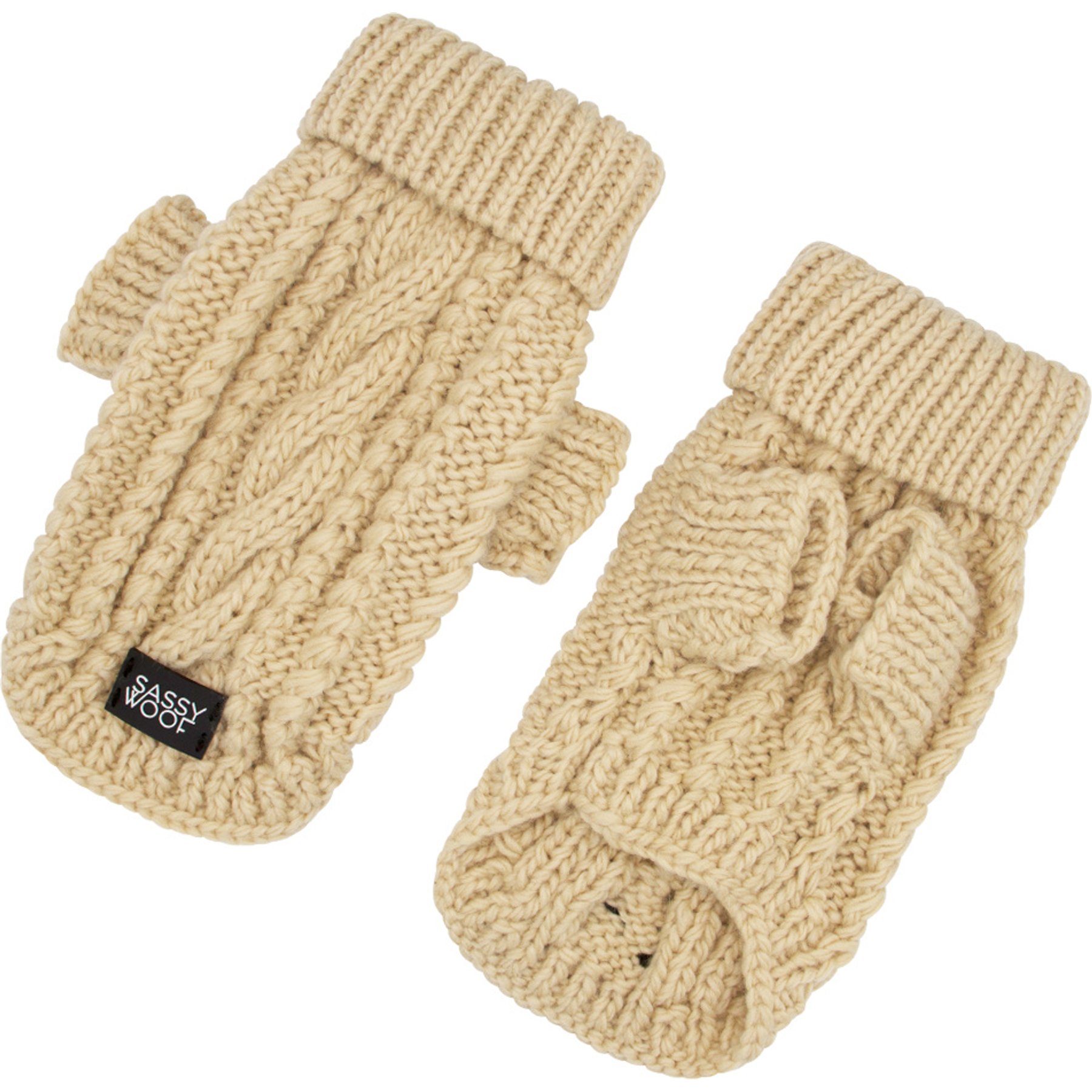 Sassy Woof Cable Knit Dog & Cat Sweater, Beige, Medium