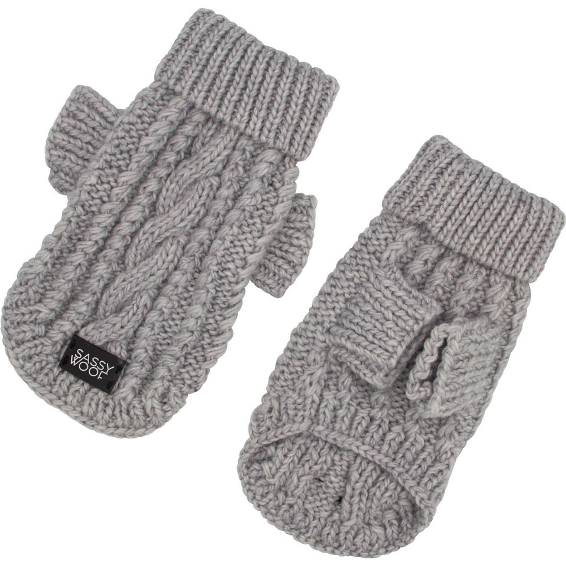 Sassy Woof Cable Knit Dog & Cat Sweater, Gray, X-Large