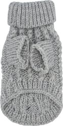 Sassy Woof Cable Knit Dog Sweater, Gray, Medium slide 2 of 7