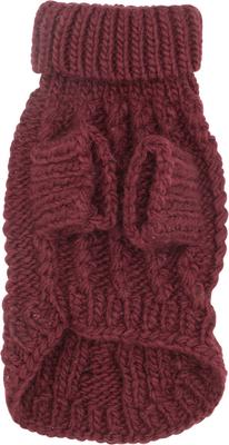 Show full view: Sassy Woof Cable Knit Dog Sweater, Red, XX-Large slide 3 of 9