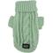 Show in main carousel: Sassy Woof Cable Knit Dog Sweater, Mint, XX-Large slide 2 of 9
