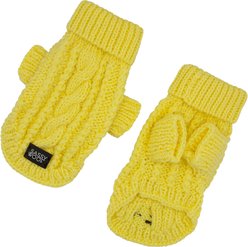 Sassy Woof Cable Knit Dog & Cat Sweater, Yellow, XX-Large