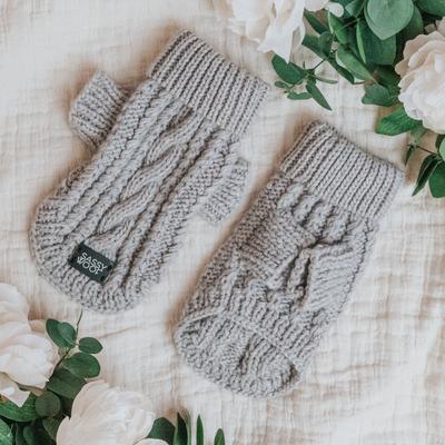 Show full view: Sassy Woof Cable Knit Dog Sweater, Gray, Medium slide 5 of 8