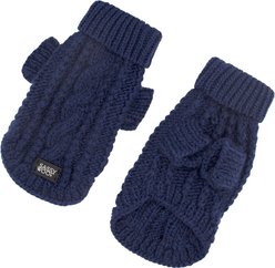 Sassy Woof Cable Knit Dog & Cat Sweater, Navy, XX-Large