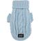 Show in main carousel: Sassy Woof Cable Knit Dog Sweater, Light Blue, Large slide 2 of 9