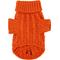 Show in main carousel: Sassy Woof Cable Knit Dog Sweater, Orange, X-Large slide 3 of 9