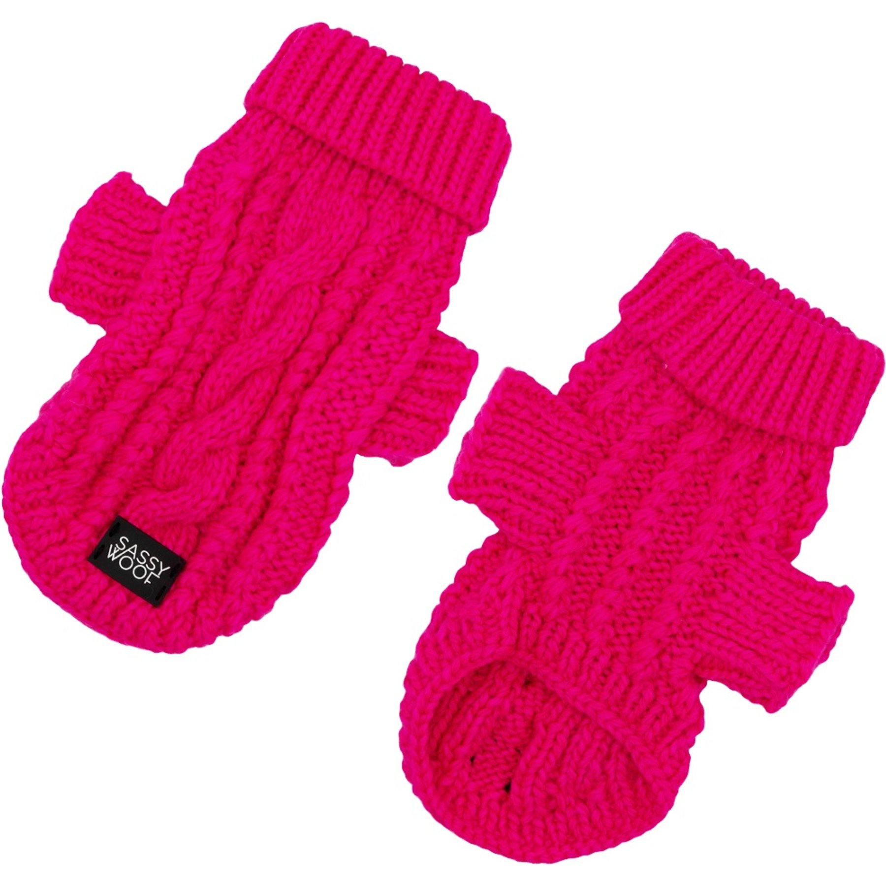 Sassy Woof Cable Knit Dog & Cat Sweater, Hot Pink, Small