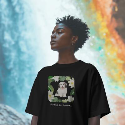 Show full view: Allisandro Lotus Pet Photo & Name Personalized Ultra-Soft T-Shirt, Black, Small slide 6 of 9