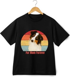 Allisandro Sunset Stripes Pet Photo & Name Personalized Ultra-Soft T-Shirt, Black, Small