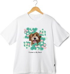 Allisandro Begonia Pet Photo & Name Personalized Ultra-Soft T-Shirt, White, 3X-Large