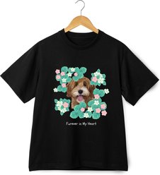 Allisandro Begonia Pet Photo & Name Personalized Ultra-Soft T-Shirt, Black, Small