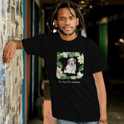 Show full view: Allisandro Lotus Pet Photo & Name Personalized Ultra-Soft T-Shirt, Black, Small slide 2 of 9
