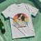 Show in main carousel: Allisandro Sunset Stripes Pet Photo & Name Personalized Ultra-Soft T-Shirt, White, Large slide 4 of 5
