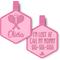 Show in main carousel: Besties Mini Match Point Tennis Jingle-Free Silicone Dog ID Tag, Flamingo Pink slide 1 of 10