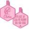 Show in main carousel: Besties Mini Touchdown Football Jingle-Free Silicone Dog ID Tag, Flamingo Pink slide 1 of 11