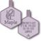 Show in main carousel: Besties Mini Touchdown Football Jingle-Free Silicone Dog ID Tag, Heather Purple slide 1 of 11