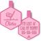 Show in main carousel: Besties Mini Hole in One Golf Jingle-Free Silicone Dog ID Tag, Flamingo Pink slide 1 of 10