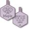 Show in main carousel: Besties Paddle Battle Pickleball Jingle-Free Silicone Dog ID Tag, Heather Purple slide 1 of 10