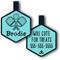 Show in main carousel: Besties Paddle Battle Pickleball Jingle-Free Silicone Dog ID Tag, Sky Blue slide 1 of 10