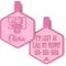 Show in main carousel: Besties Mini Nothin’ But Net Basketball Jingle-Free Silicone Dog ID Tag, Flamingo Pink slide 1 of 11