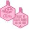 Show in main carousel: Besties Mini Soccer Star Jingle-Free Silicone Dog ID Tag, Flamingo Pink slide 1 of 10