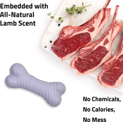 Playology Lamb Scented Dual Layer Bone Dog Toy, Medium, 1 count slide 2 of 6