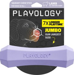 Playology Lamb Scented Squeaky Chew Stick Dog Toy, Jumbo