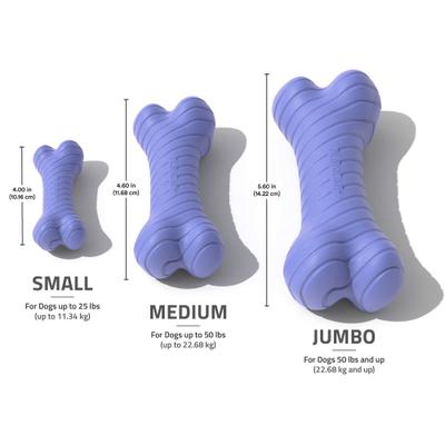 Show full view: Playology Blueberry Scented Dual Layer Bone Dog Toy, Jumbo, 1 count slide 5 of 6