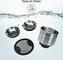 VIVIPAL Dual-Bowl Stainless Steel WiFi Smart Dog & Cat Feeder, 4.5-L slide 2 of 7