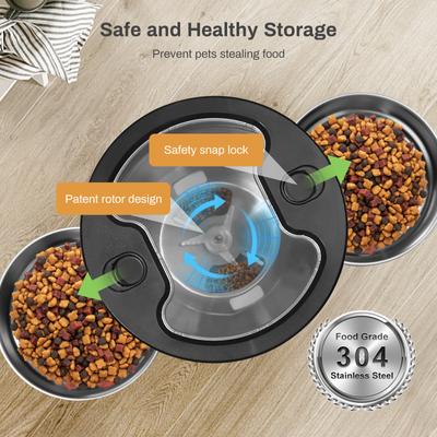Show full view: VIVIPAL Stainless Steel Automatic Dog & Cat Feeder, 4.5-L slide 7 of 9