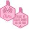 Show in main carousel: Besties Mini Speed Zone Racing Jingle-Free Silicone Dog ID Tag, Flamingo Pink slide 1 of 11