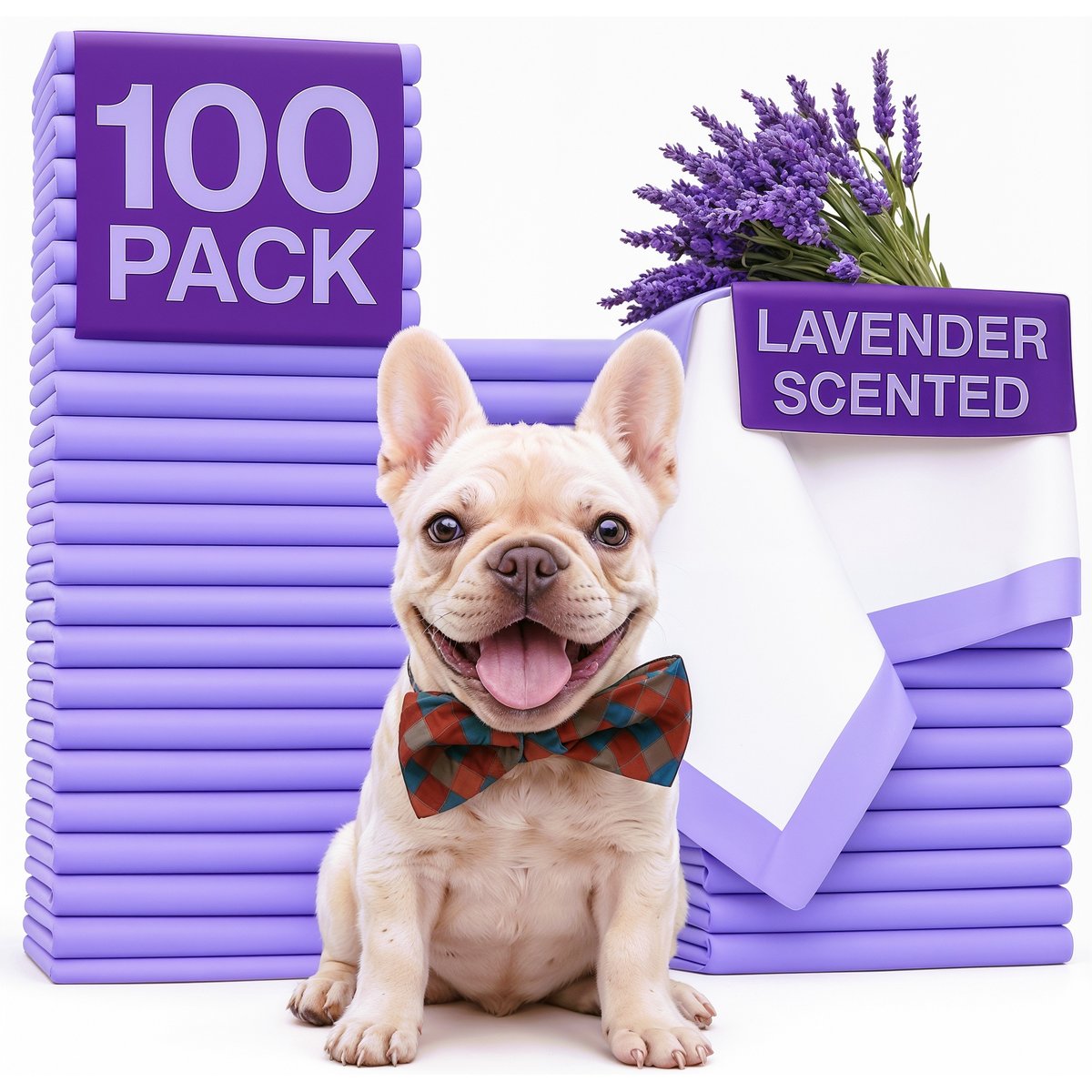 Green Lifestyle Disposable Lavender Scented Dog & Cat Pee Pads, 100 count