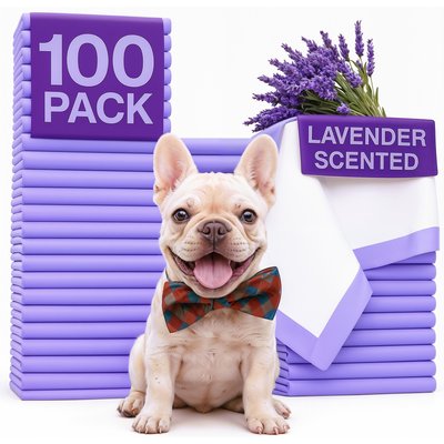 Green Lifestyle Green Lifestyle Disposable Lavender Scented Dog & Cat Pee Pads, 100 count