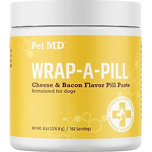 Pet MD Wrap-A-Pill Cheese & Bacon Flavor Pill Paste, 8-oz jar