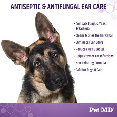 Show full view: Pet MD Tris Flush Dog & Cat Ear Cleaner, 12-fl oz bottle slide 5 of 8