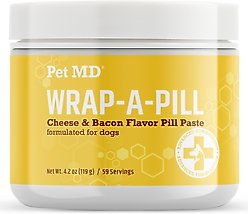 Pet MD Wrap-A-Pill Cheese & Bacon Flavor Pill Paste, 4.2-oz jar