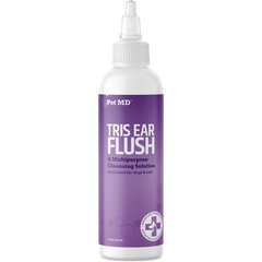 Pet MD Tris Flush Dog & Cat Ear Cleaner, 12-fl oz bottle