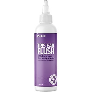 Pet MD Tris Flush Dog & Cat Ear Cleaner, 12-fl oz bottle