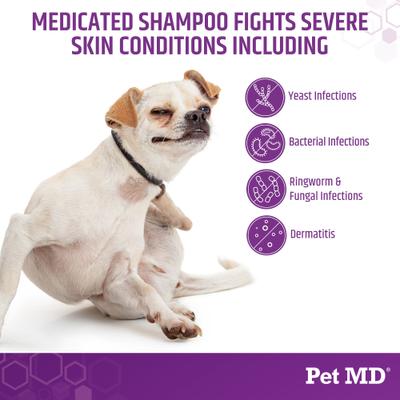 Show full view: Pet MD Micoseb-CX Anti-Fungal Medicated Pet Shampoo, 12-oz bottle slide 3 of 9