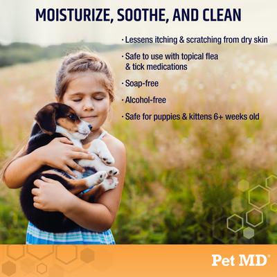 Show full view: Pet MD Oatmeal & Aloe Itch Relief Dog & Cat Shampoo, 16-fl oz bottle slide 4 of 8
