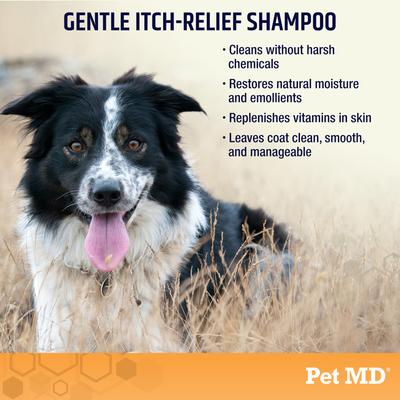 Show full view: Pet MD Oatmeal & Aloe Itch Relief Dog & Cat Shampoo, 16-fl oz bottle slide 3 of 8