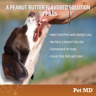 Show full view: Pet MD Wrap-A-Pill Peanut Butter Flavored Pill Paste Nutritional Supplement for Dogs & Cats, 4.2-oz tub slide 6 of 9