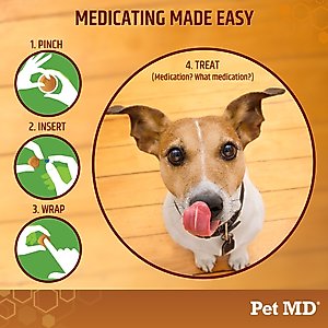 Pet MD Wrap-A-Pill Peanut Butter Flavored Pill Paste Nutritional Supplement for Dogs & Cats, 4.2-oz tub