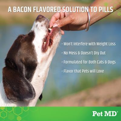 Show full view: Pet MD Wrap-A-Pill Bacon Flavor Pill Paste Dog & Cat Supplement, 4.2-oz tub slide 6 of 9