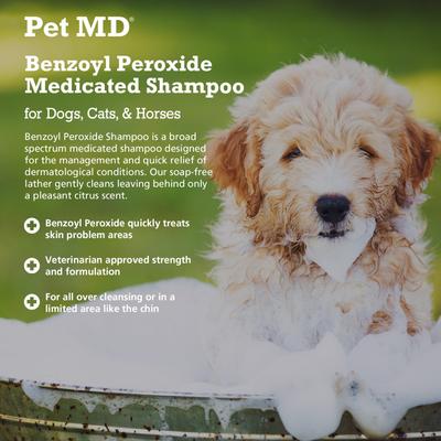 Show full view: Pet MD Benzoyl Peroxide Dog & Cat Shampoo, 12-fl oz bottle slide 4 of 7