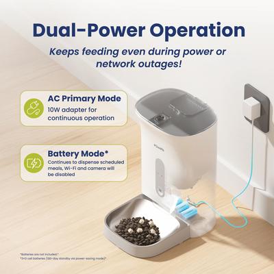 Show full view: PawsPik NutriWatch Automatic Smart Pet Feeder with Camera, 19-cup slide 6 of 11