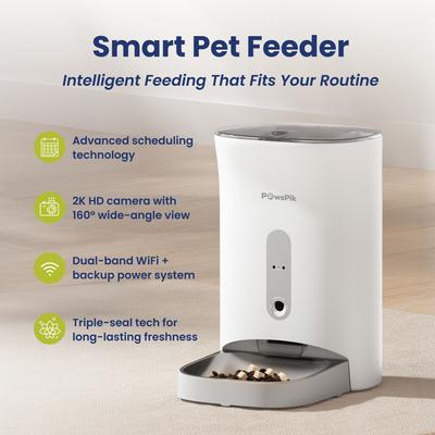 Show full view: PawsPik NutriWatch Automatic Smart Pet Feeder with Camera, 19-cup slide 3 of 11