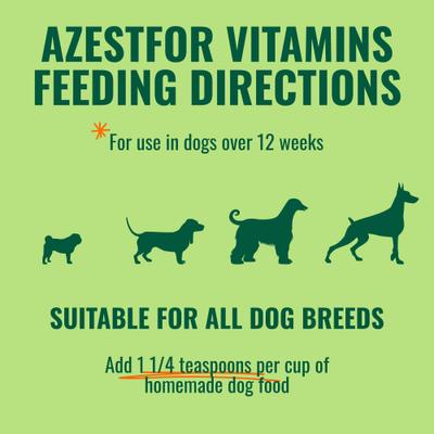 Show full view: Azestfor Homemade Dog Food Veggie Flavored Powder Multivitamins for Dogs, 1-lb bag slide 8 of 10