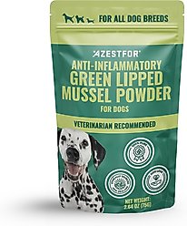 Azestfor Anti-Inflammatory Green Lipped Mussel Powder Supplement for Dogs, 2.64-oz bag